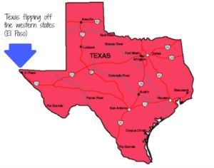 Texas flips off the western states