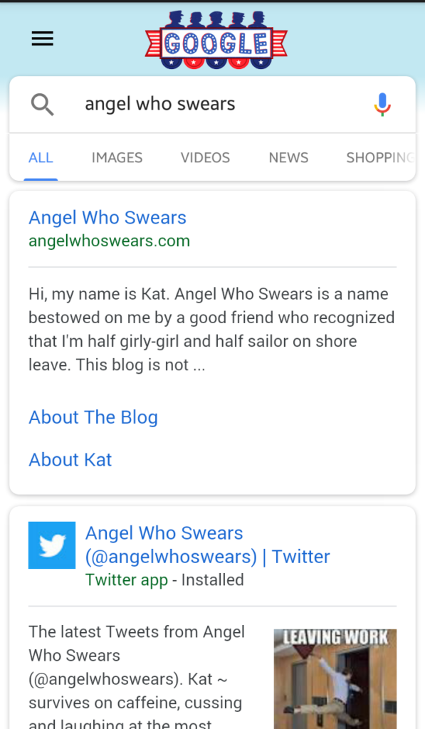 Angel Who Swears on Google