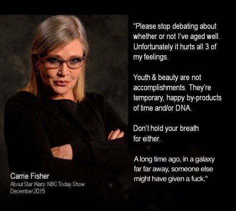 Carrie Fisher on Aging