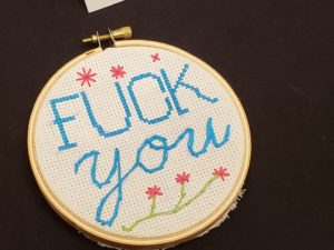 Fuck you embroidery