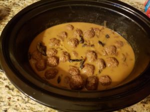 meatballs in pot