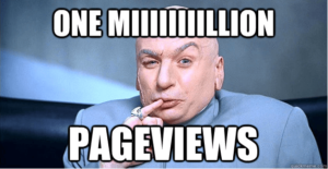 dr evil one million pageviews