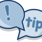 dialog bubble that says tip